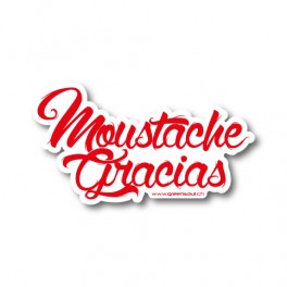 Moustache Gracias rouge | Sticker Moustache Gracias rouge | Sticker